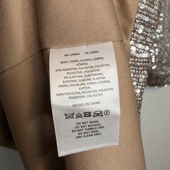 Elegant Silver Sequin Long Cardigan - Picture 5 of 11